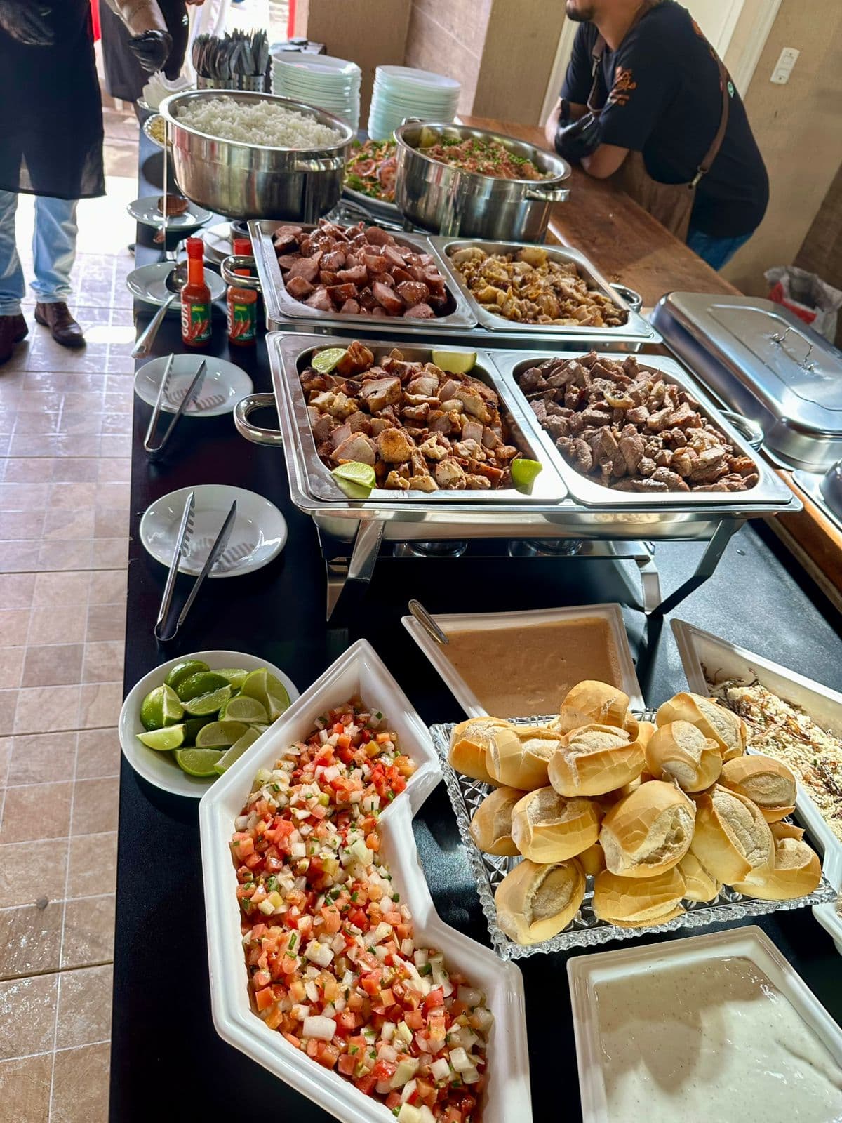 Composição gastronômica para evento