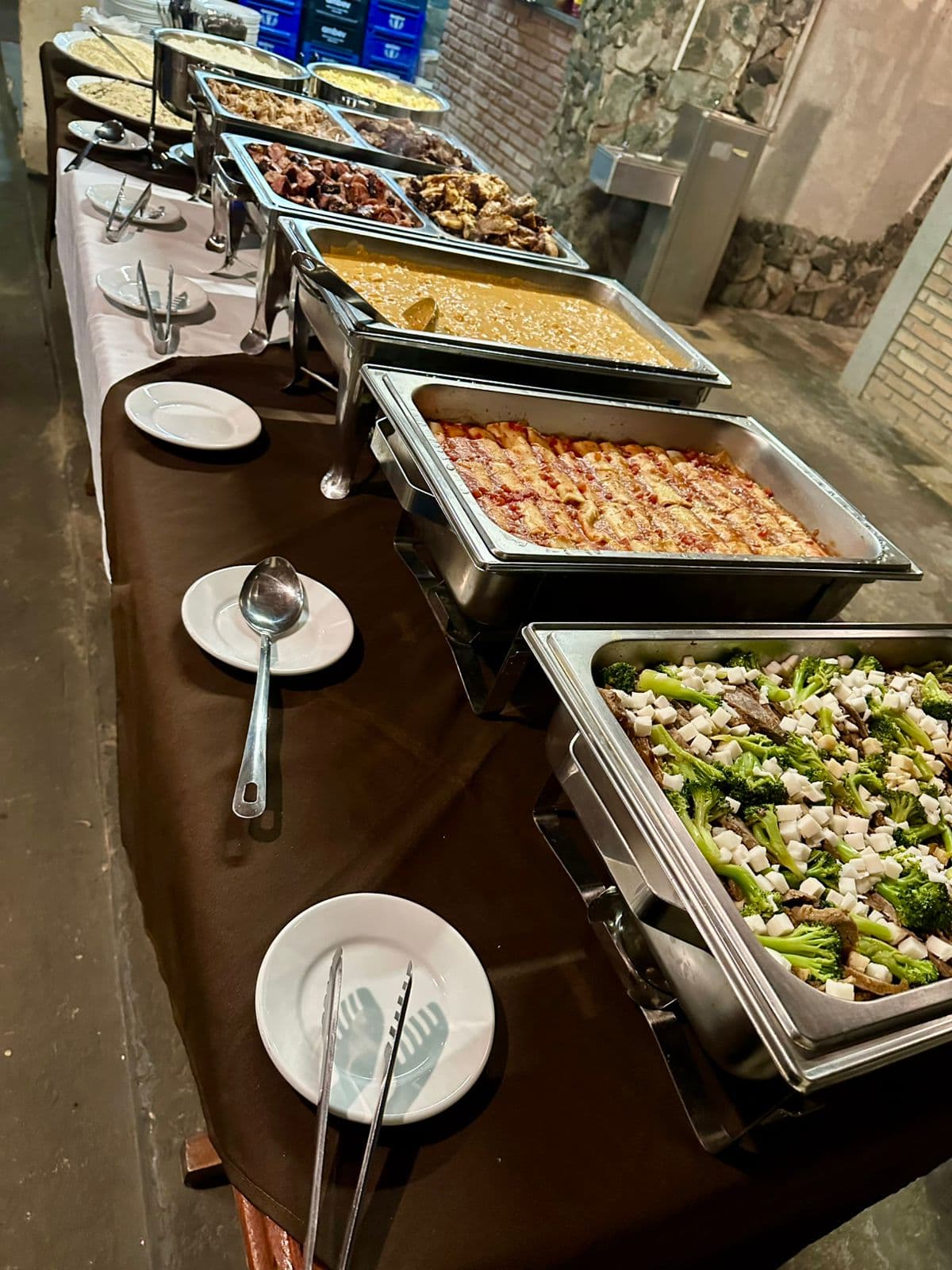 Detalhes do buffet em evento